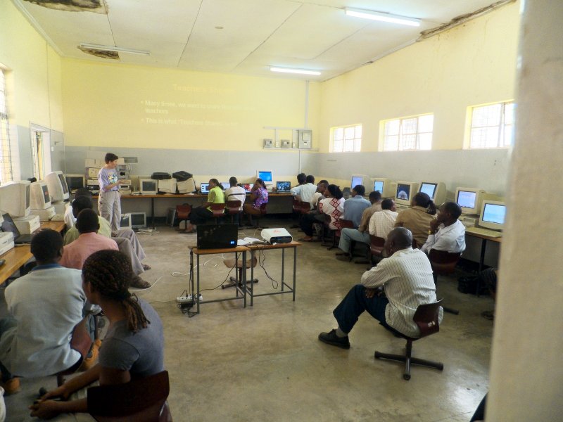 Rene teaching the teachers